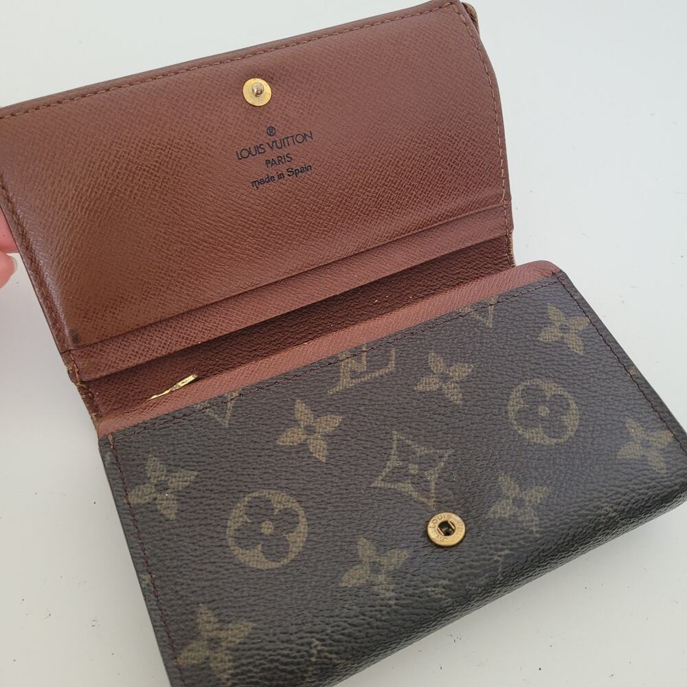 Louis Vuitton Portefeuille Tresor Bifold Wallet Medium Monogram Brown Vintage - Picture 3 of 12
